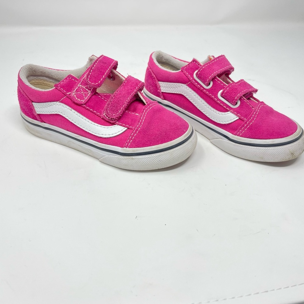 Pink Velcro Vans